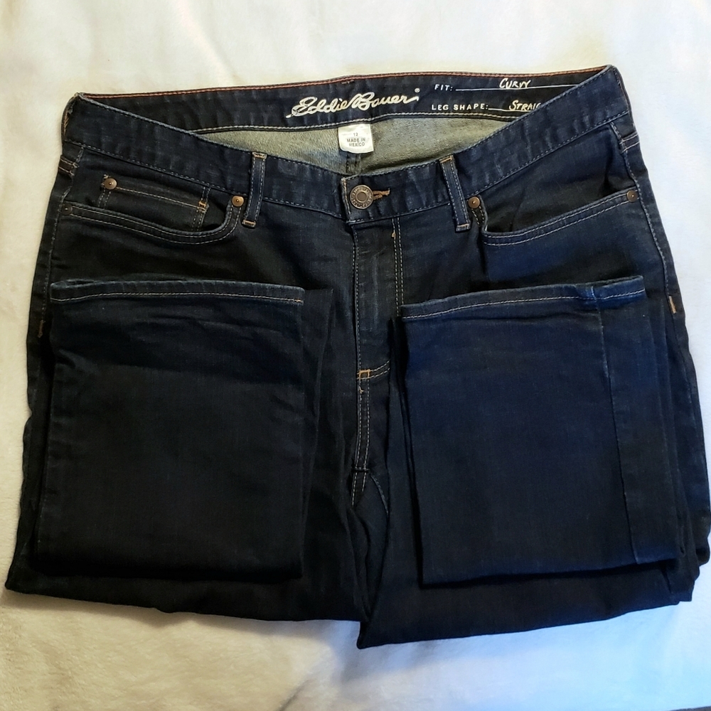 Eddie Bauer Curvy Straight Jeans